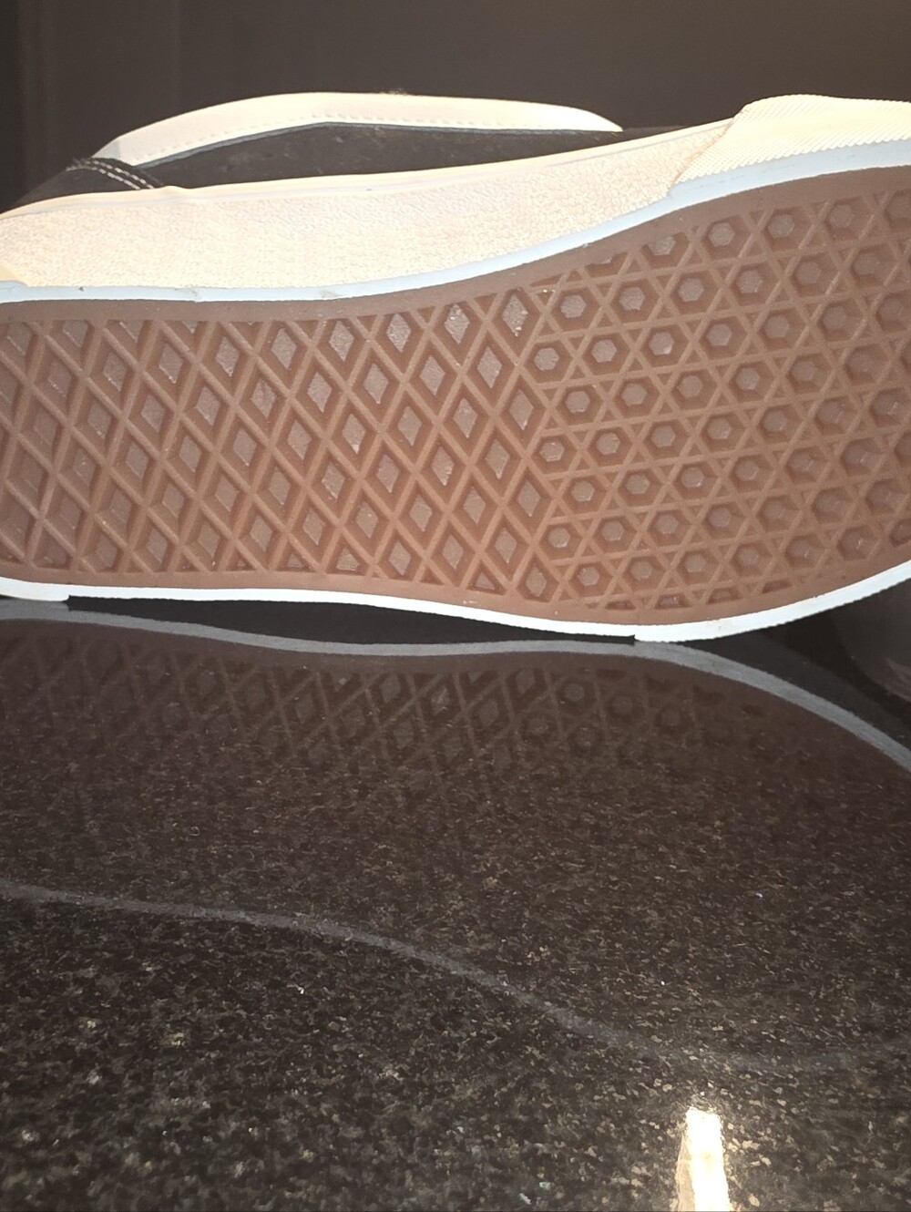 Vans Knu Skool Shoe - Black with Sepia Rose Pink - Picture 6 of 7